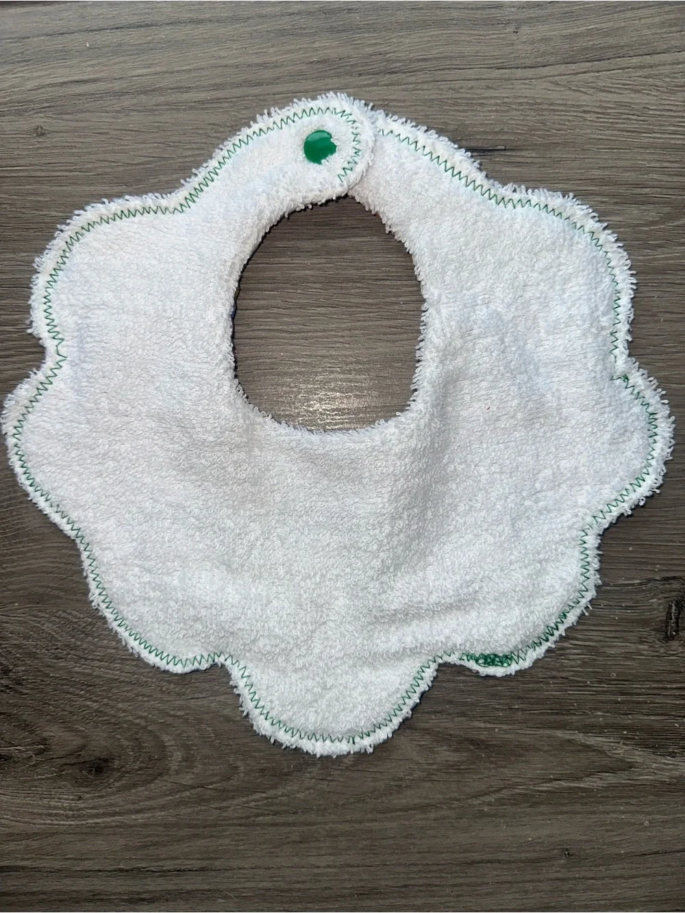 Pink Kids Floral Scalloped Bib with Colorful Print